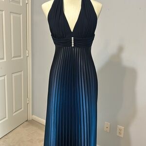 Betsy & Adam pleated ombré gown size 2